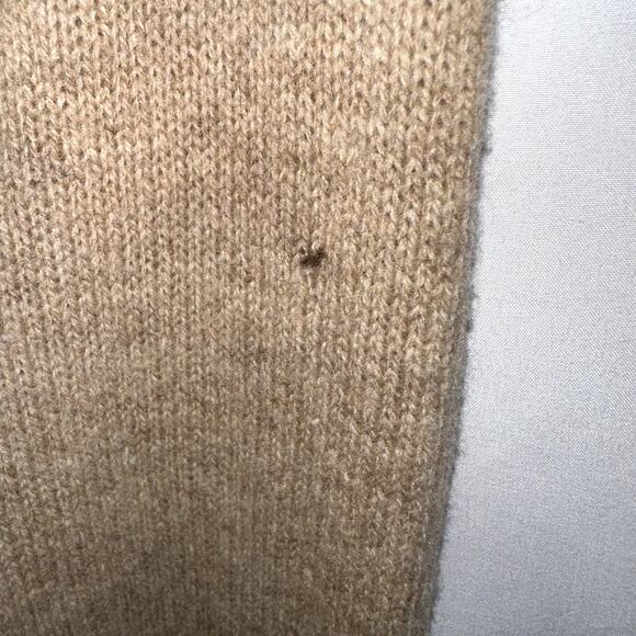 J.Crew Mens Size Medium Brown Lambswool 1/4 Zip Long Sleeve Sweater - Picture 4 of 7